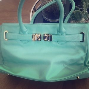 Italian leather aqua handbag! Amazing!!!!!
